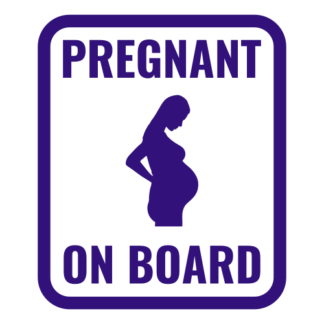 Pregnant On Board Decal (Purple)